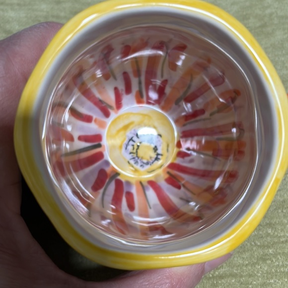 Biscuit for Anthropologie Coffee Mug or Cup 10 oz Sunflowers Pansies Colorful! - Picture 12 of 12